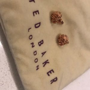 New Ted Baker rose gold abstract acorn studs